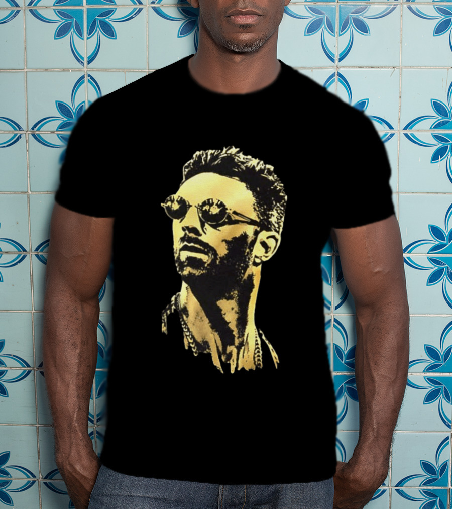 LA Knight Sunglasses Portrait Double Sided T-Shirt