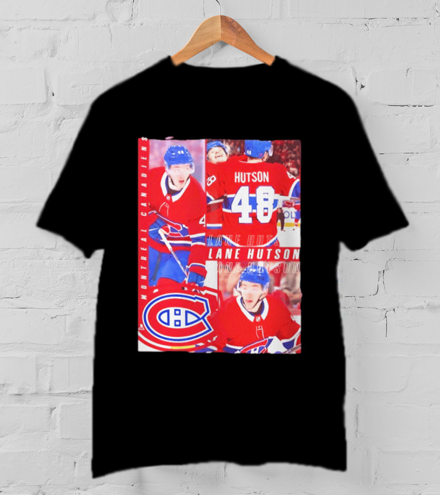 Montreal Canadiens Lane Hutson 48 All For One Moment T-Shirt