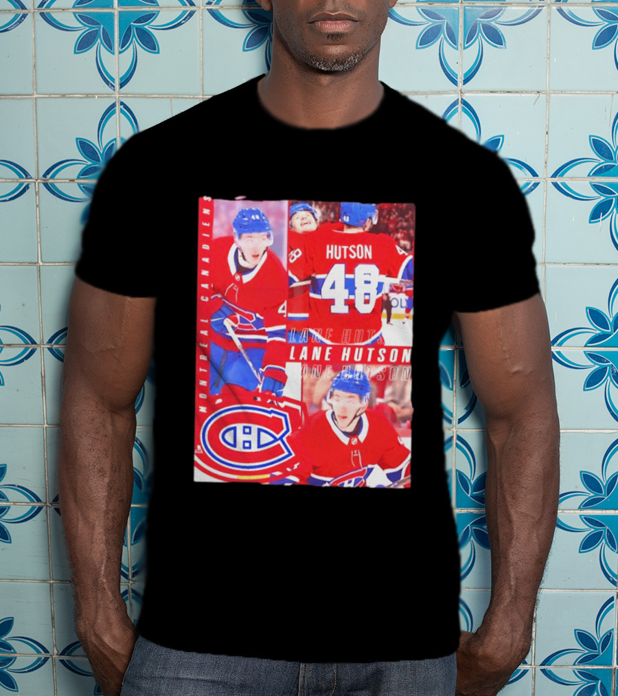 Montreal Canadiens Lane Hutson 48 All For One Moment T-Shirt