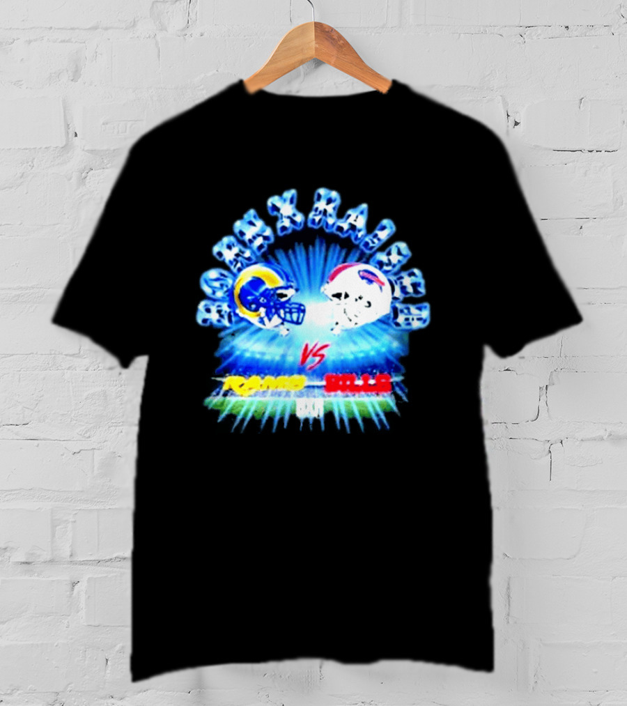 Max Krause Los Angeles Rams Vs Buffalo Bills October 12 2026 Sofi Stadium T-Shirt