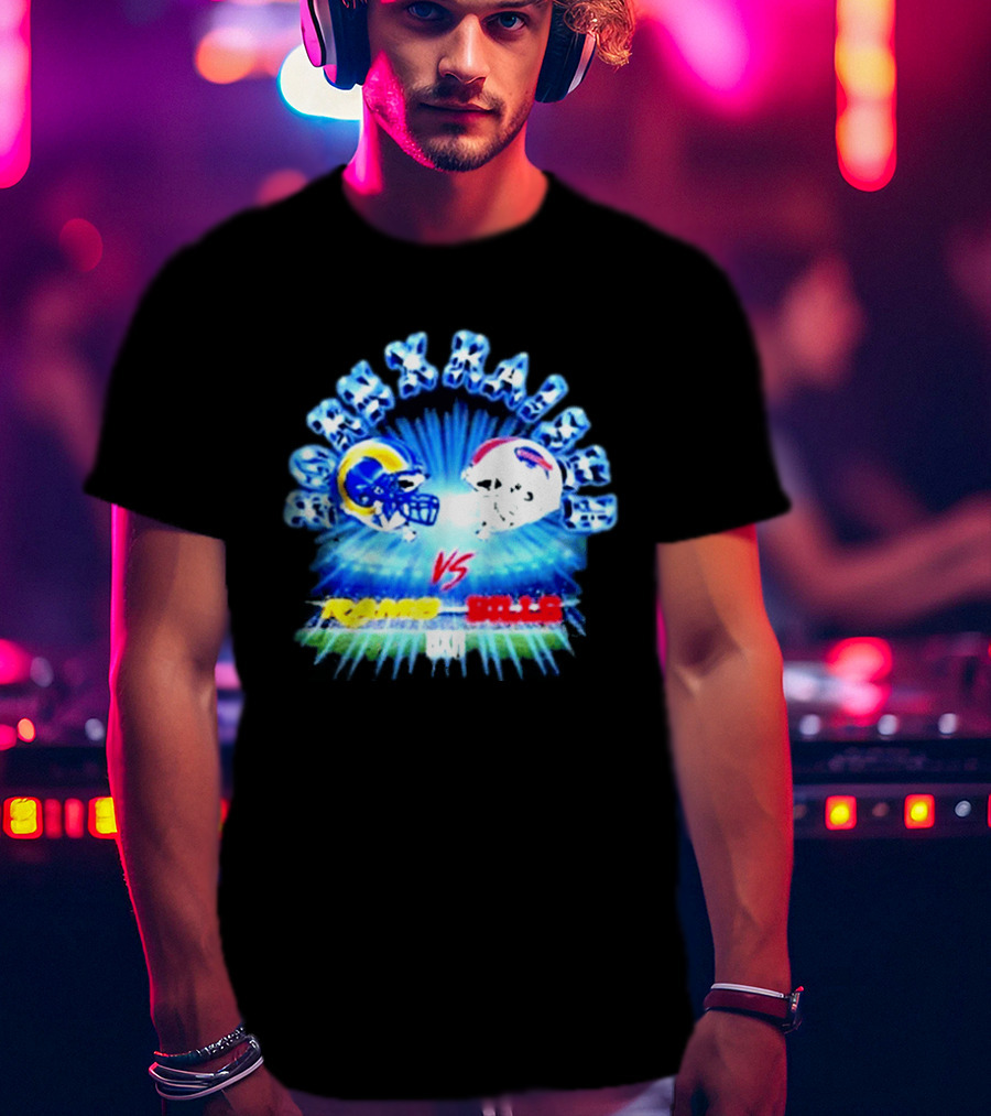 Max Krause Los Angeles Rams Vs Buffalo Bills October 12 2026 Sofi Stadium T-Shirt
