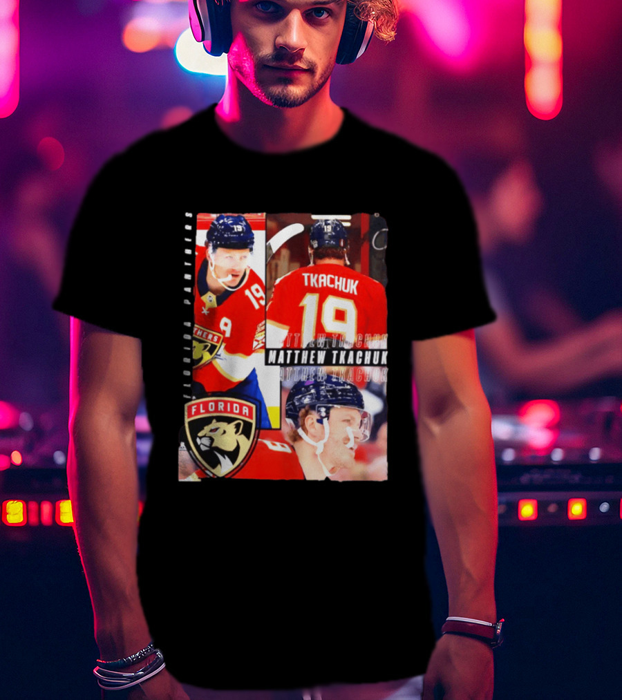 Florida Panthers Matthew Tkachuk Number 19 Hockey Spotlight T-Shirt