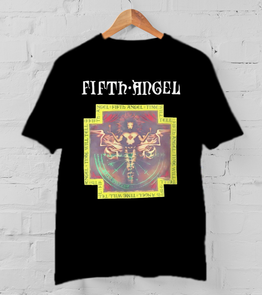 Fifth Angel Time Will Tell Album Art Music Band T-Shirt