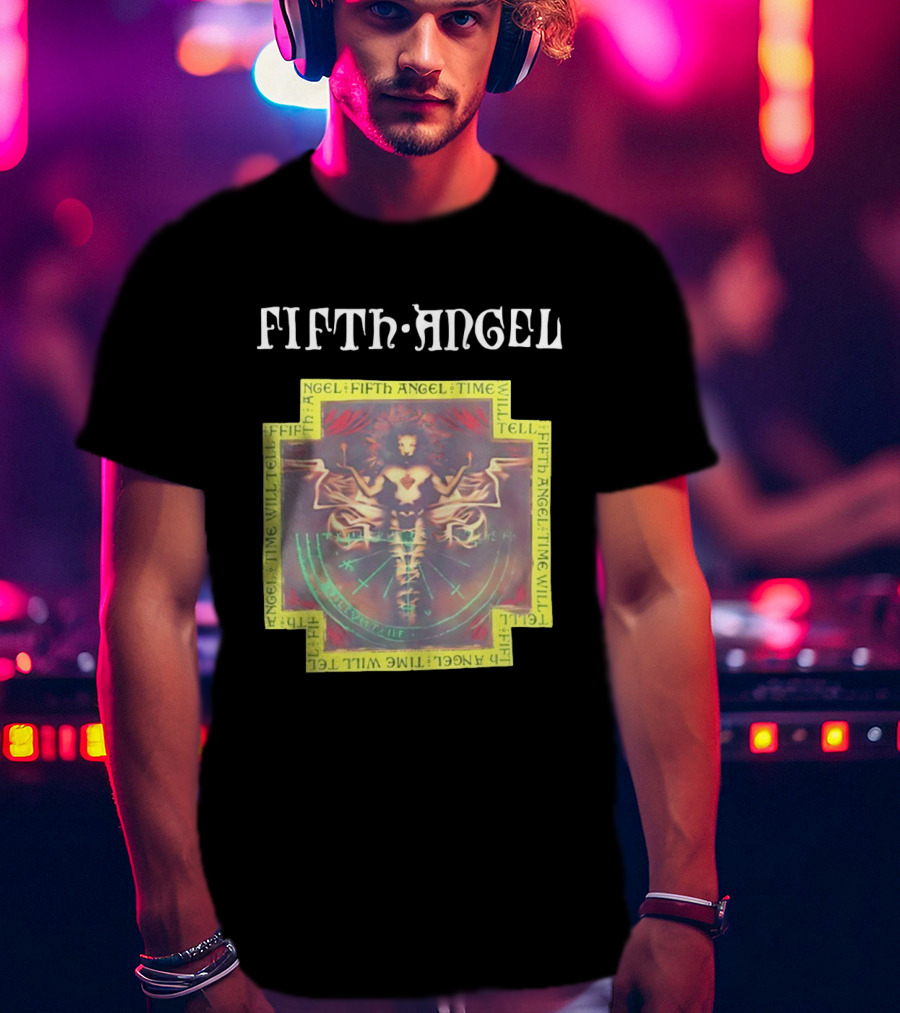 Fifth Angel Time Will Tell Album Art Music Band T-Shirt