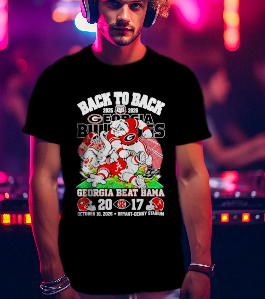 Back To Back Georgia Bulldogs Beat Bama 20 17 October 31 2026 Sanford Stadium T-Shirt