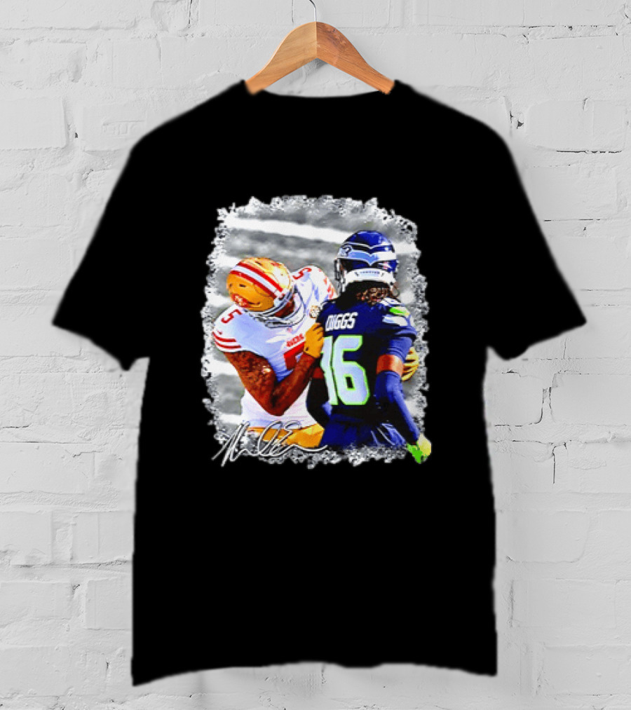 Mike Evans San Francisco 49ers Vs Trevon Diggs Seattle Seahawks Viral Moment Memorable NFL Encounter T-Shirt