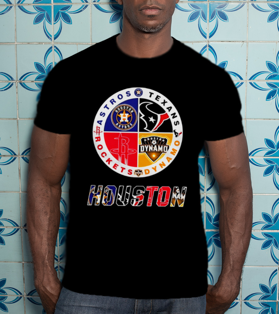 Houston Astros Texans Rockets Dynamo Sports Teams Fan Collection T-Shirt