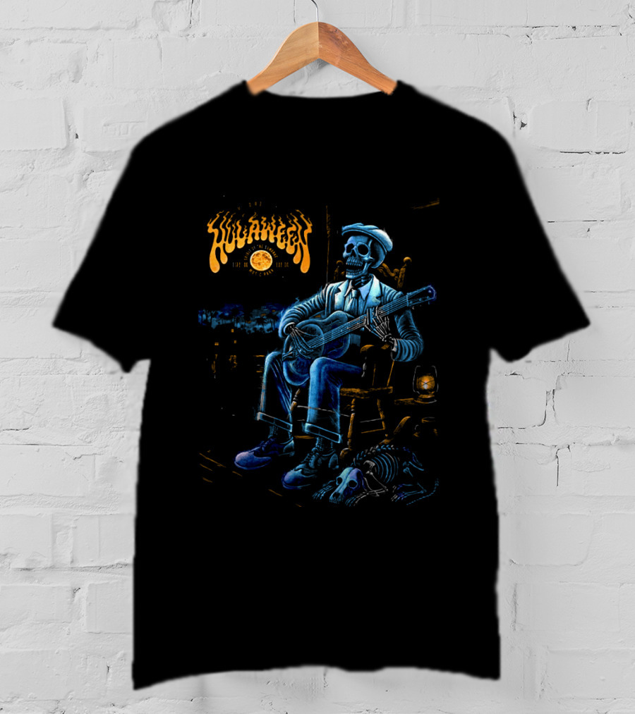 Hulaween 2026 The Ghosts Of The Swamp Live Oak Florida October 22 25 Skeleton Guitarist T-Shirt