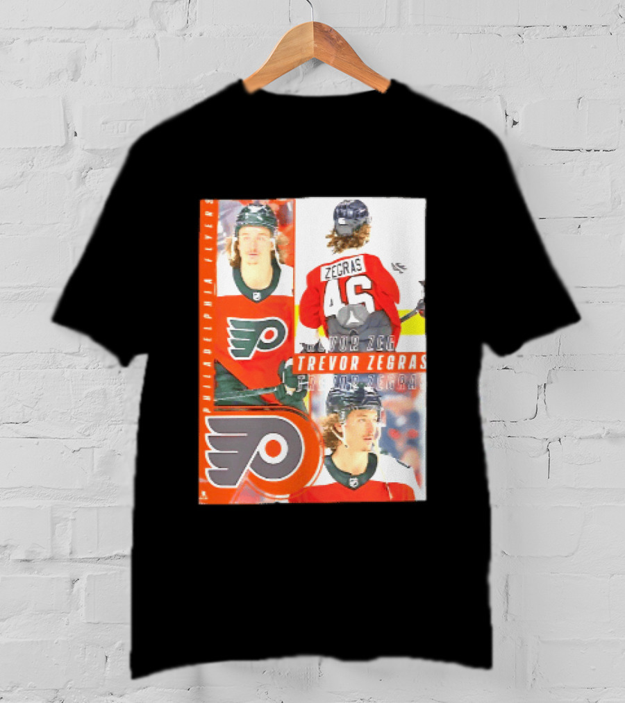 Philadelphia Flyers Trevor Zegras 46 Hockey Moment T-Shirt