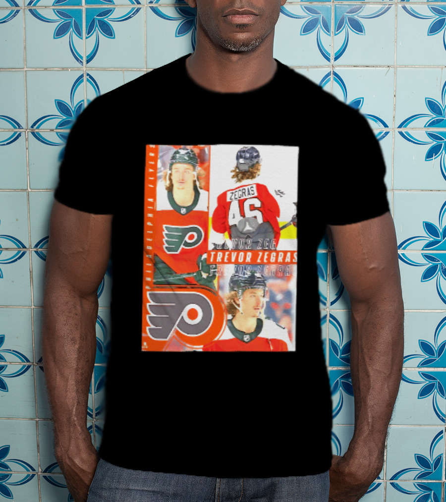 Philadelphia Flyers Trevor Zegras 46 Hockey Moment T-Shirt