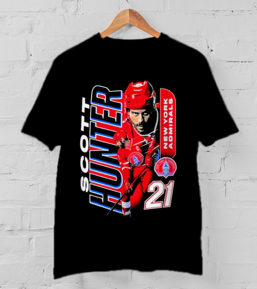 Scott Hunter New York Admirals 21 Hockey Team Player T-Shirt