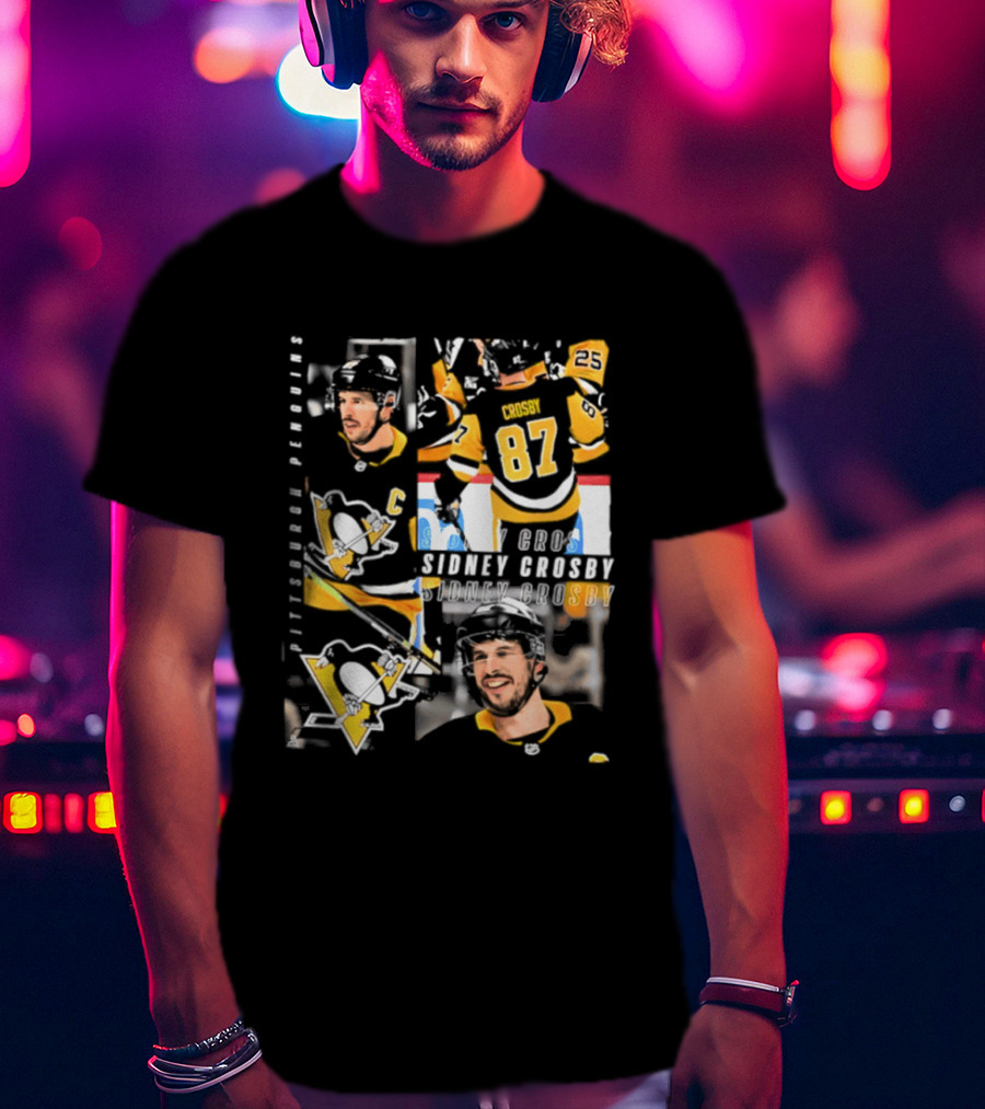 Sidney Crosby Pittsburgh Penguins 87 All For One Moment T-Shirt