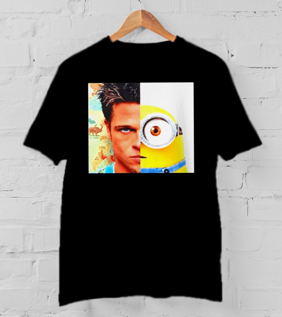 Tyler Durden Minions Split Face Mashup T-Shirt