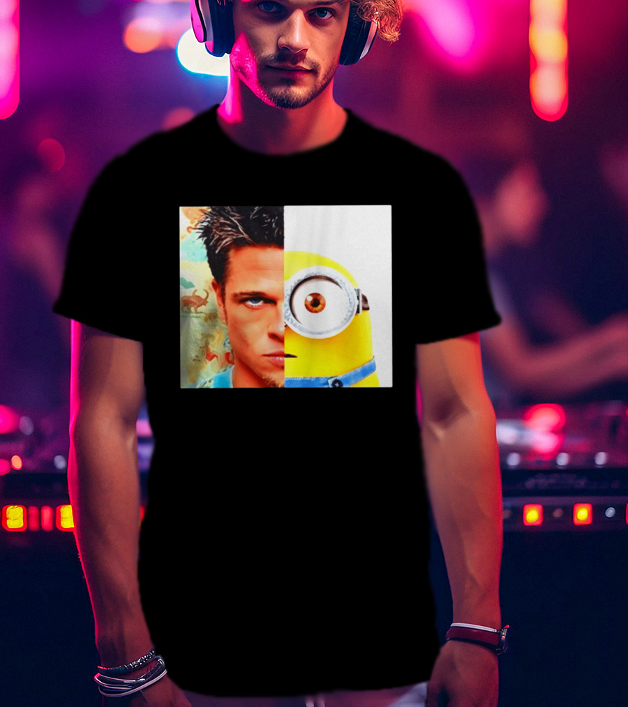 Tyler Durden Minions Split Face Mashup T-Shirt