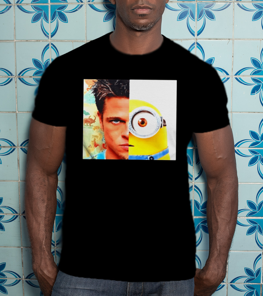 Tyler Durden Minions Split Face Mashup T-Shirt