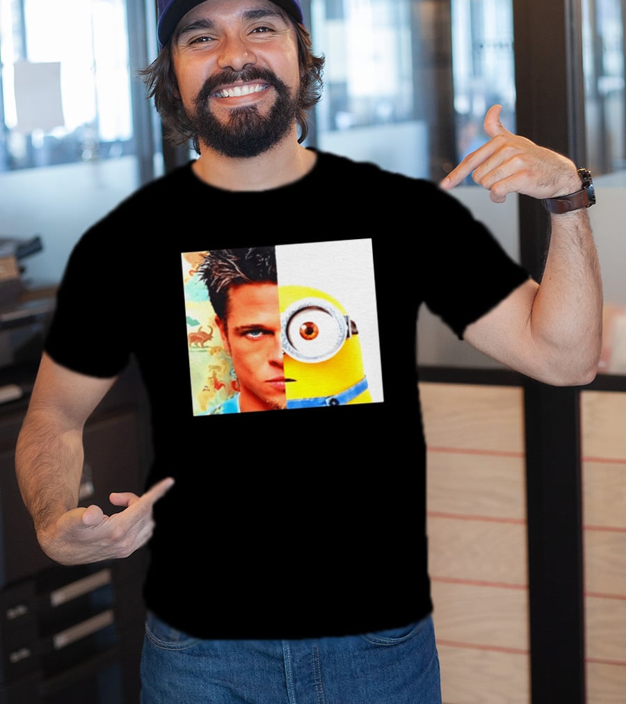 Tyler Durden Minions Split Face Mashup T-Shirt