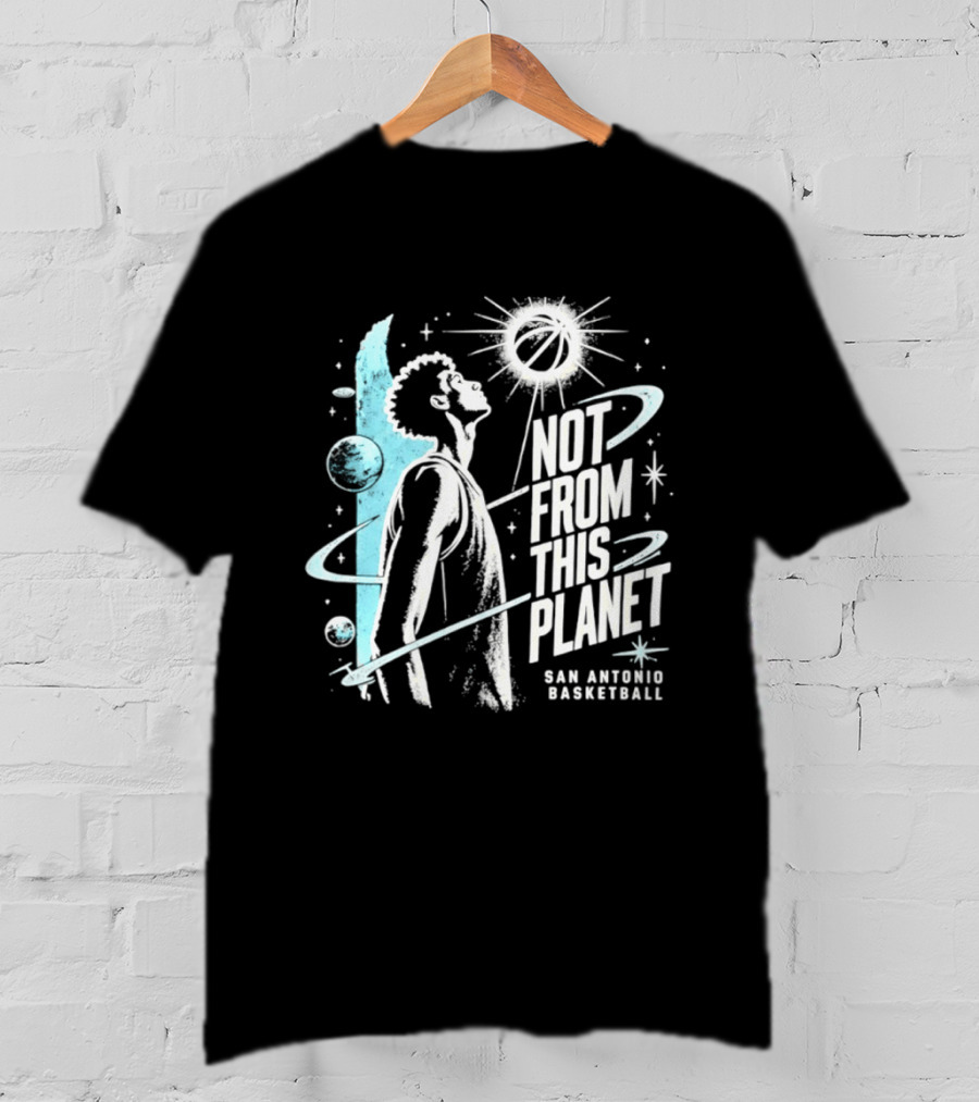Victor Wembanyama San Antonio Basketball Not From This Planet Space Alien T-Shirt
