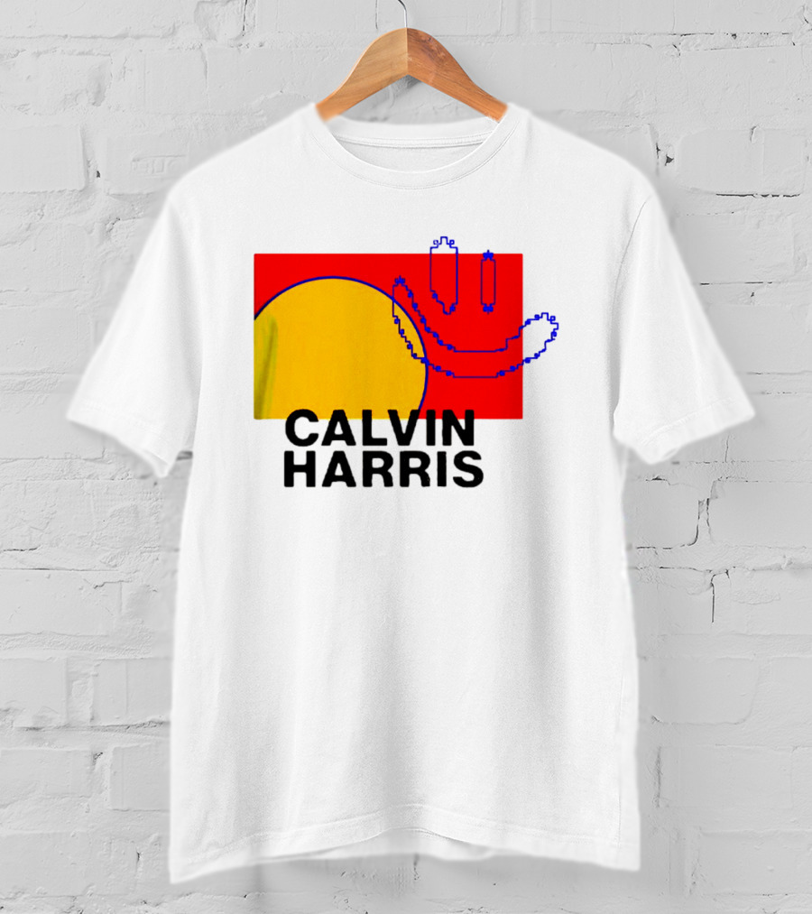 Calvin Harris North America 2027 Tour Dates Pixel T-Shirt