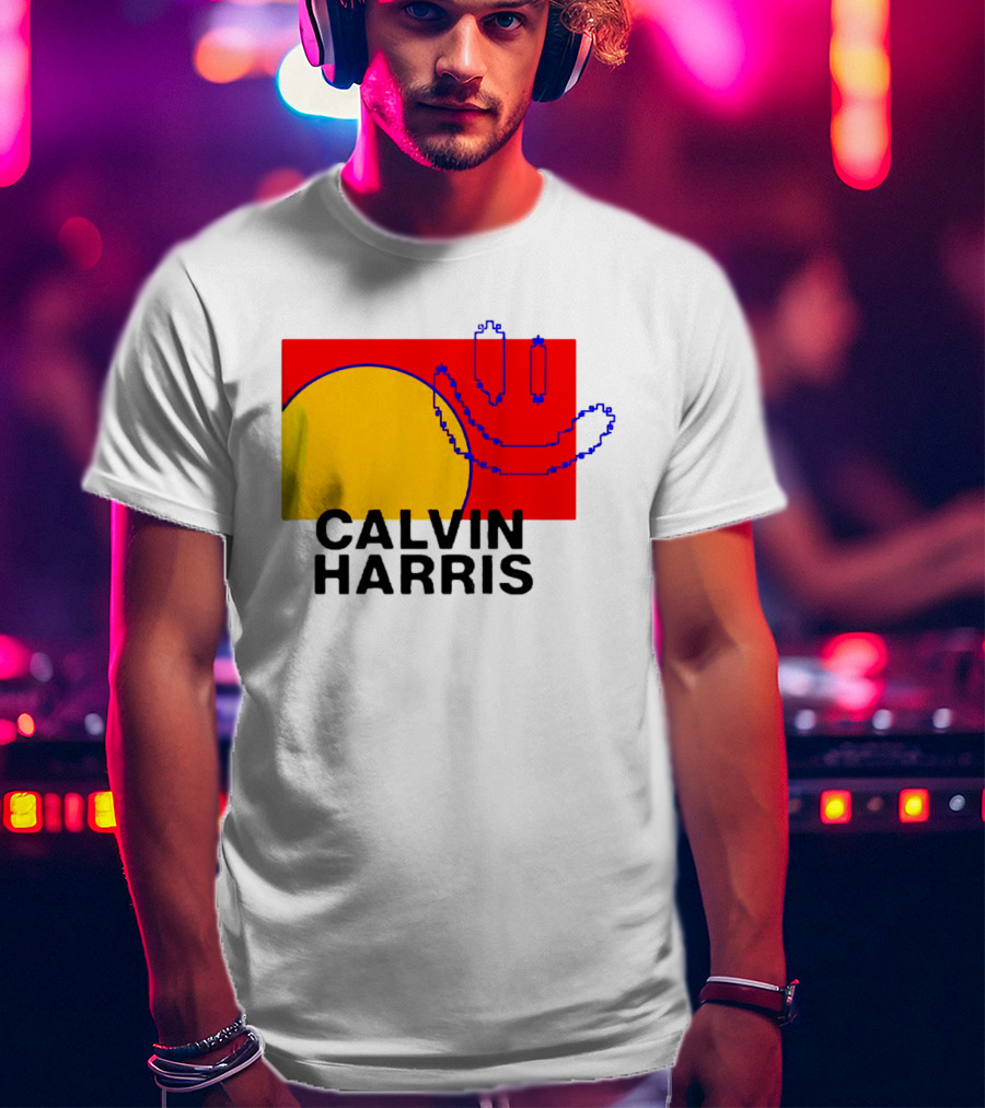 Calvin Harris North America 2027 Tour Dates Pixel T-Shirt