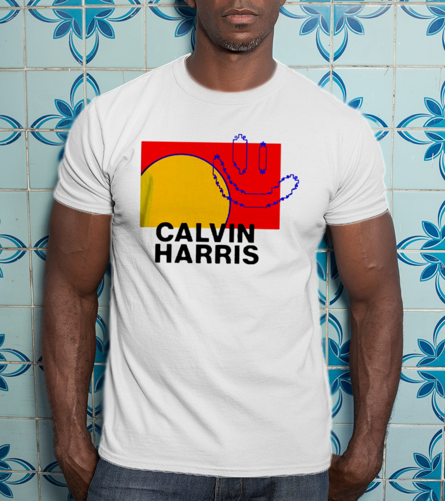 Calvin Harris North America 2027 Tour Dates Pixel T-Shirt