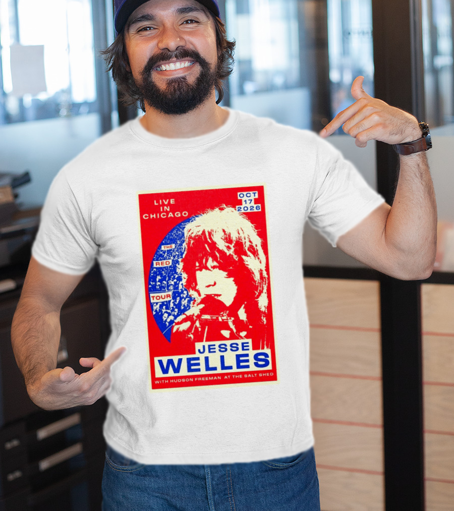 Live In Chicago Jesse Welles The Red Tour Oct 17 2026 With Hudson Freeman At The Salt Shed T-Shirt