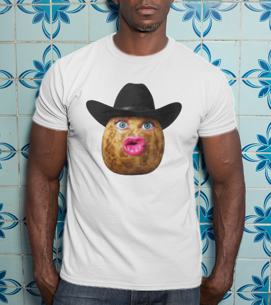 The Burnt Peanut Cowboy Hat Lips T-Shirt