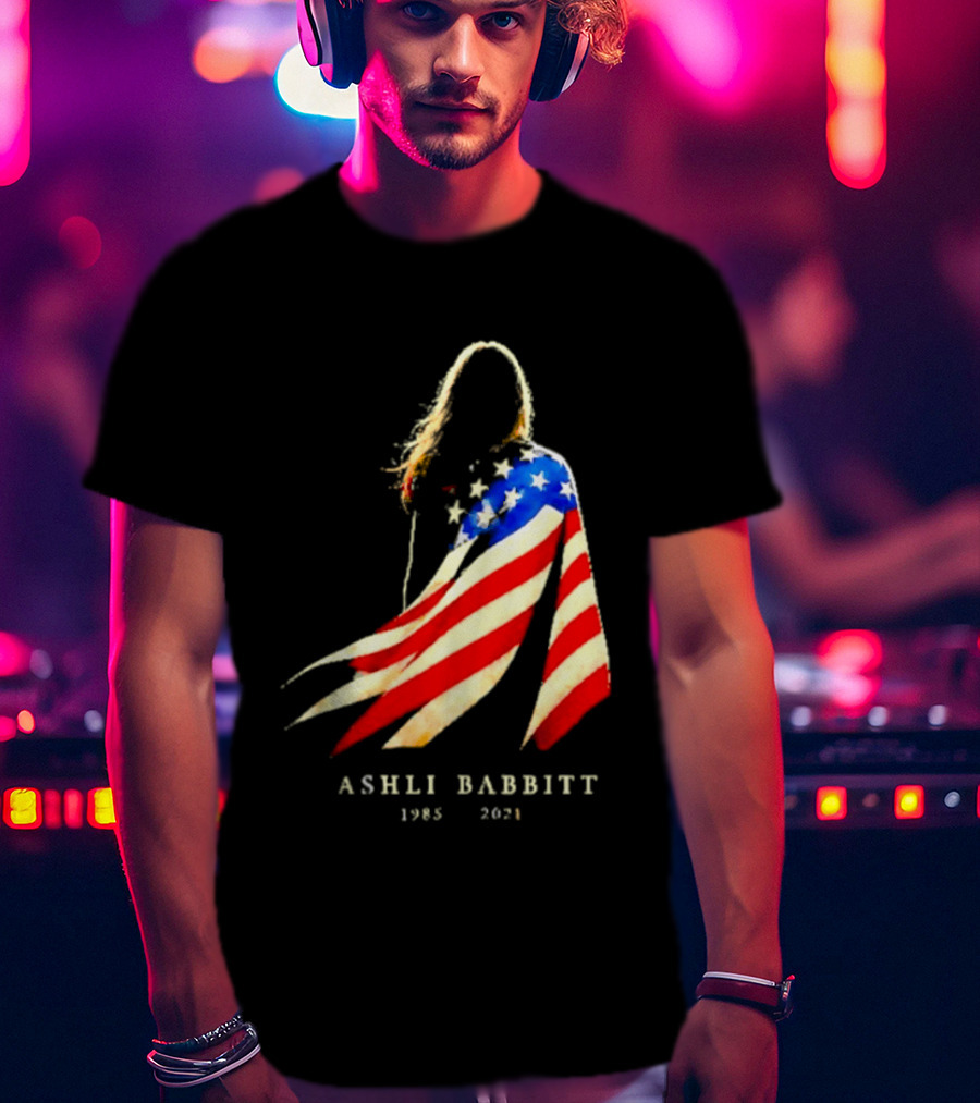 America Ashli Babbitt Memorial 1985 2021 Flag T-Shirt