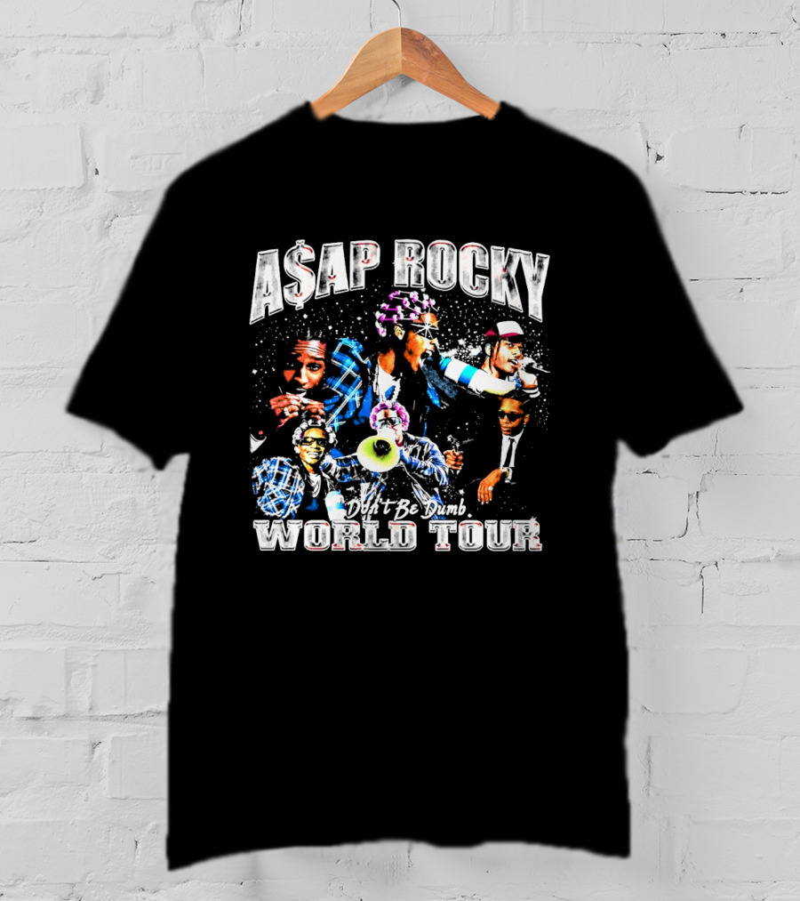 ASAP Rocky Don't Be Dumb World Tour 2023 Concert Merchandise T-Shirt