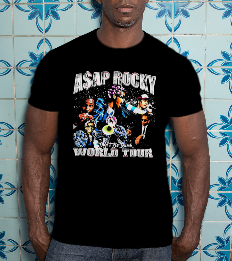 ASAP Rocky Don't Be Dumb World Tour 2023 Concert Merchandise T-Shirt