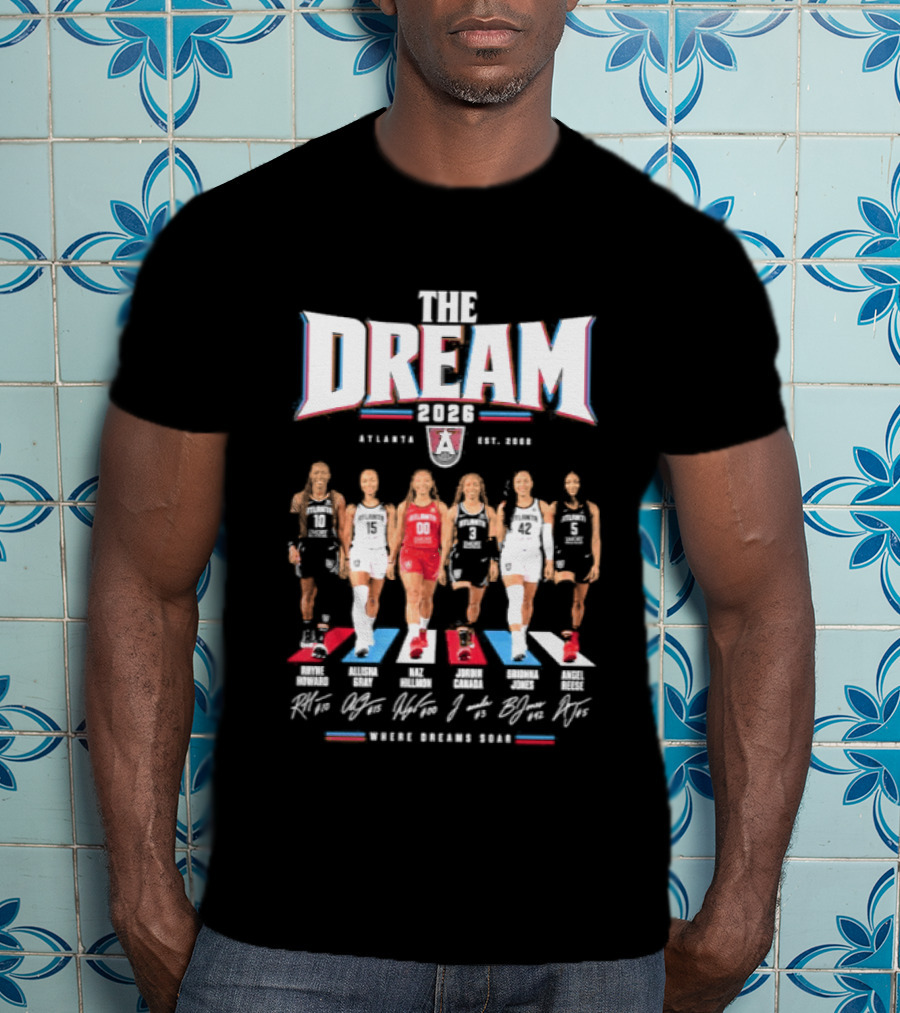 Atlanta Dream 2026 Abbey Road Team Where Dreams Soar T-Shirt
