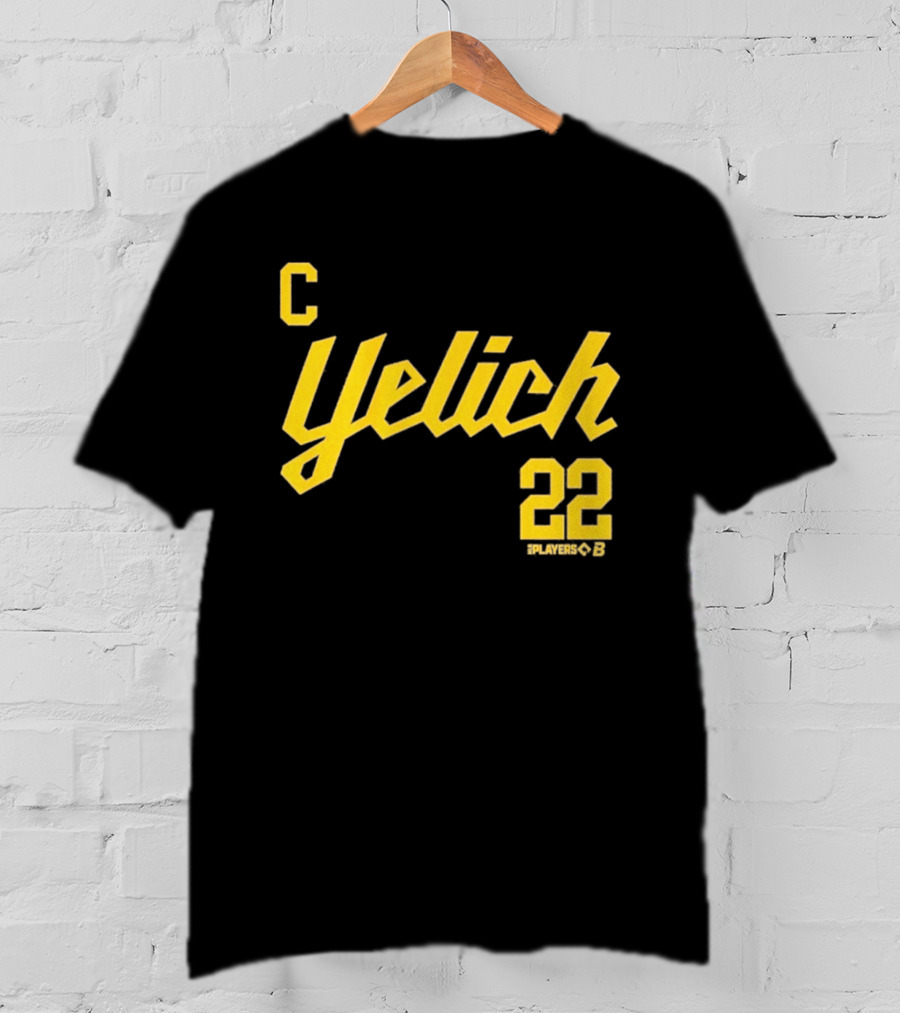 Yelich 22 Captain Players Milwaukee Brewers Baseball MLB T-Shirt