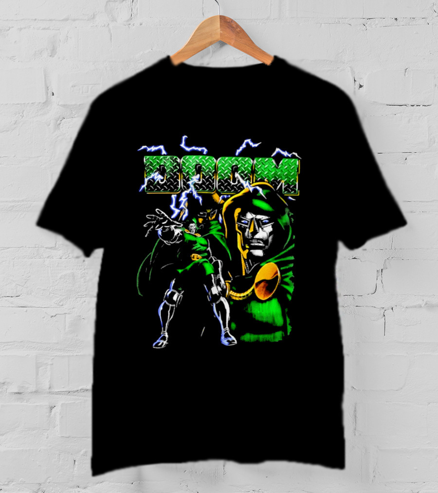 Marvel Doctor Doom Metallic Lightning Victor Von Doom T-Shirt