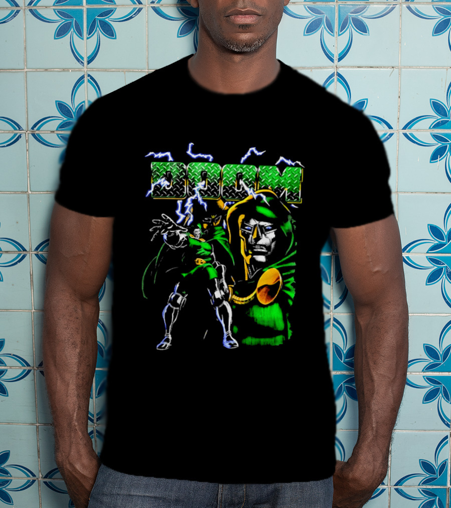 Marvel Doctor Doom Metallic Lightning Victor Von Doom T-Shirt