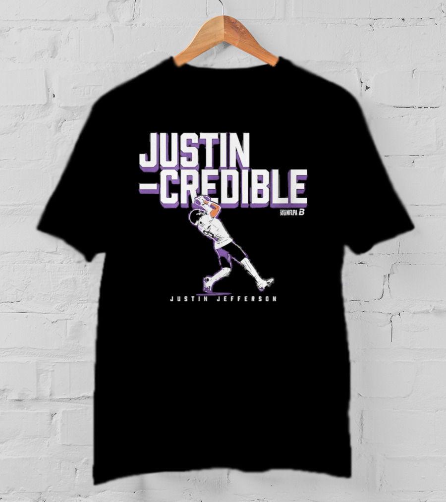 Justin Jefferson Justin Credible Minnesota Vikings Team 18 Football Player T-Shirt
