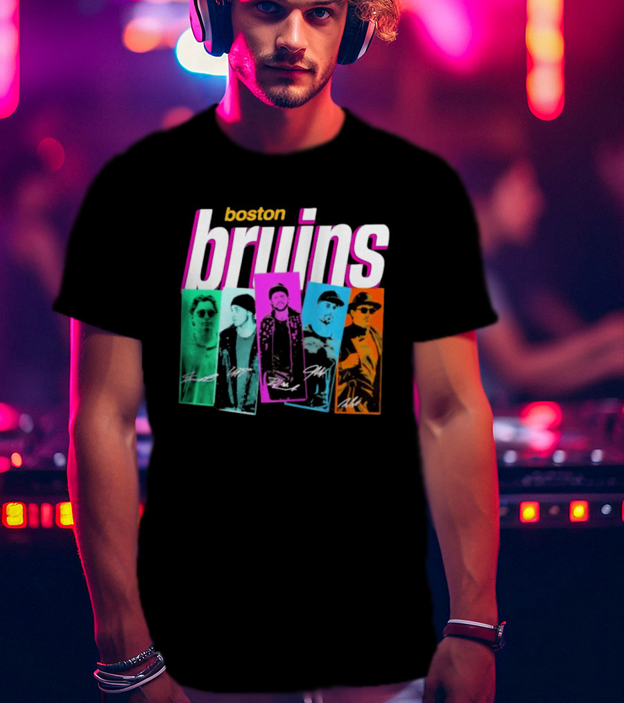 Boston Bruins Boy Band 2026 Player Portraits T-Shirt