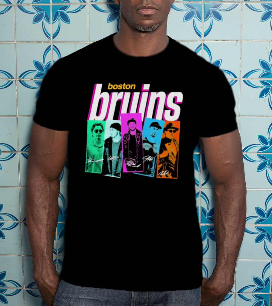 Boston Bruins Boy Band 2026 Player Portraits T-Shirt
