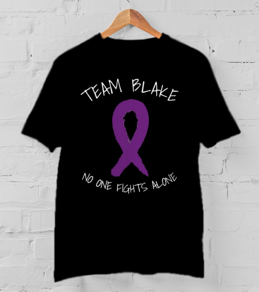 Team Blake Purple Ribbon Support No One Fights Alone T-Shirt