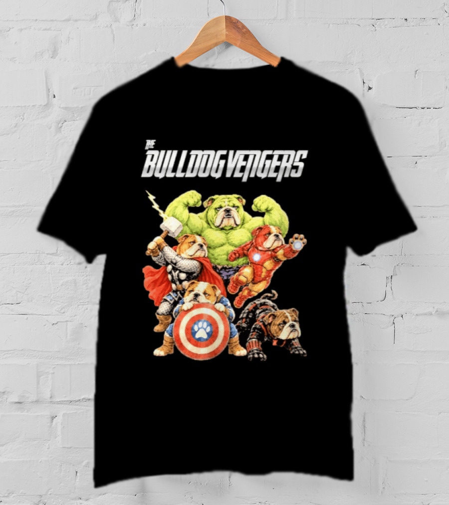 Bulldog Avengers 2026 Superhero Team Marvel T-Shirt