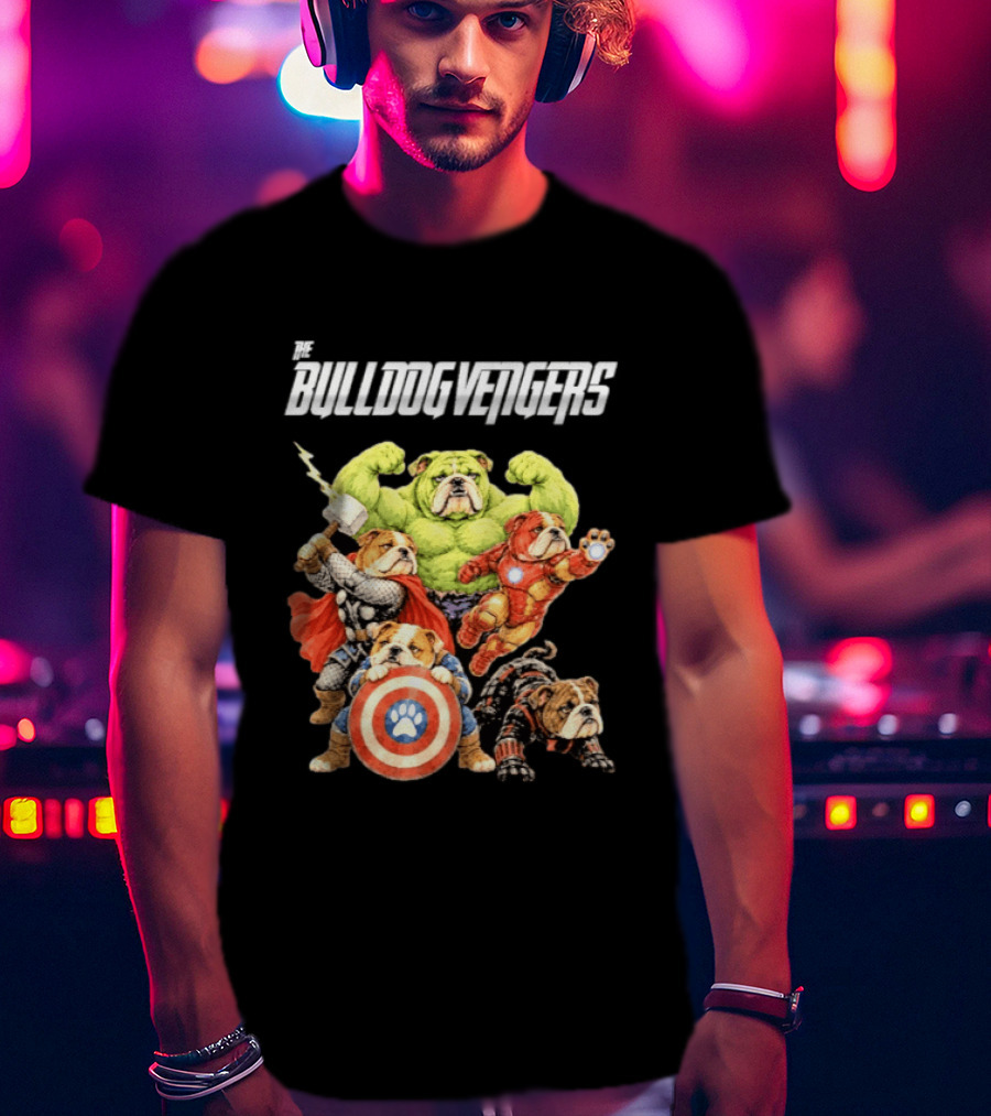 Bulldog Avengers 2026 Superhero Team Marvel T-Shirt