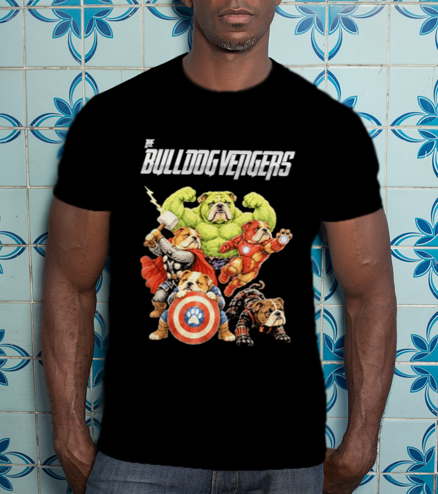 Bulldog Avengers 2026 Superhero Team Marvel T-Shirt