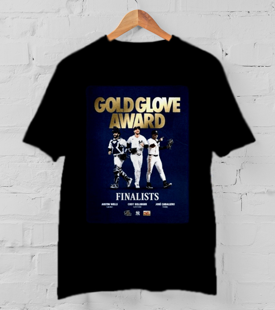 Gold Glove Award Finalists Austin Wells Cody Bellinger José Caballero 2026 Yankees Cubs Mariners T-Shirt