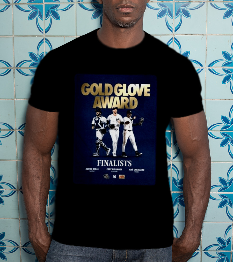 Gold Glove Award Finalists Austin Wells Cody Bellinger José Caballero 2026 Yankees Cubs Mariners T-Shirt