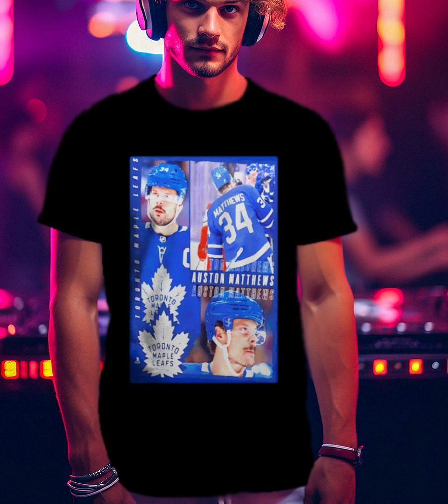 Toronto Maple Leafs Auston Matthews 34 NHL 2026 T-Shirt