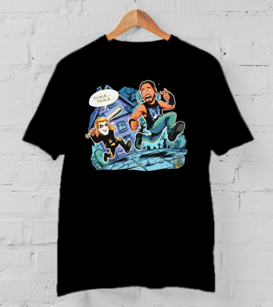Halloween Cartoon Chase Tucker Remy Tickle Tickle Baseball Bat Haunted House T-Shirt