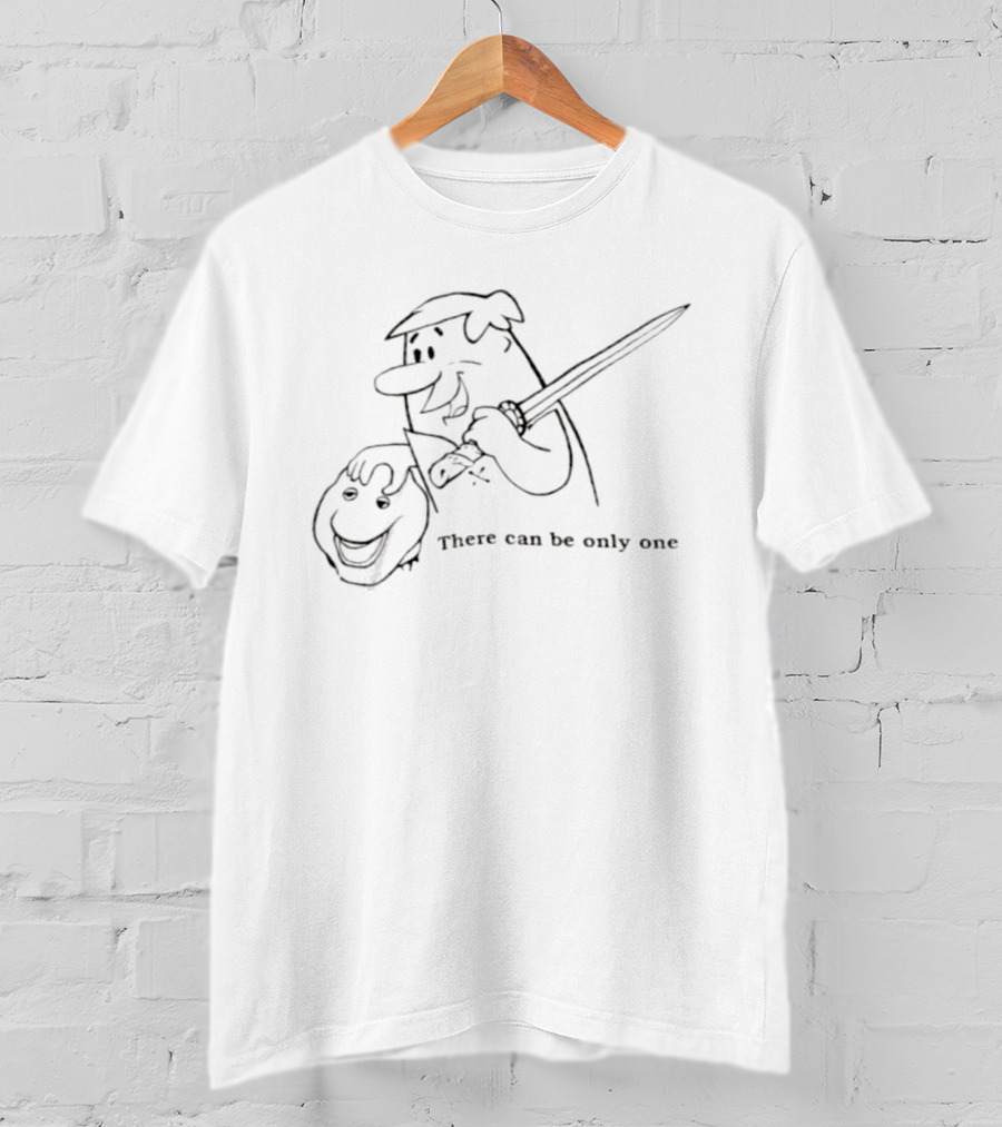 Fred Flintstone Sword There Can Be Only One T-Shirt