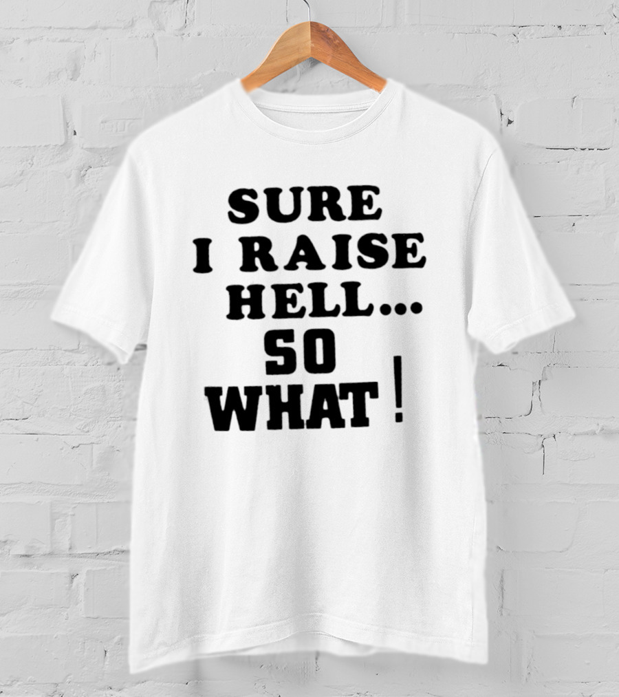 Sure I Raise Hell So What Sarcastic Attitude T-Shirt