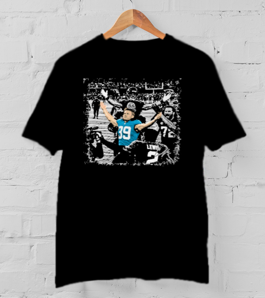 Cam Little #39 Jacksonville Jaguars Kicker Celebration Game Day Football T-Shirt