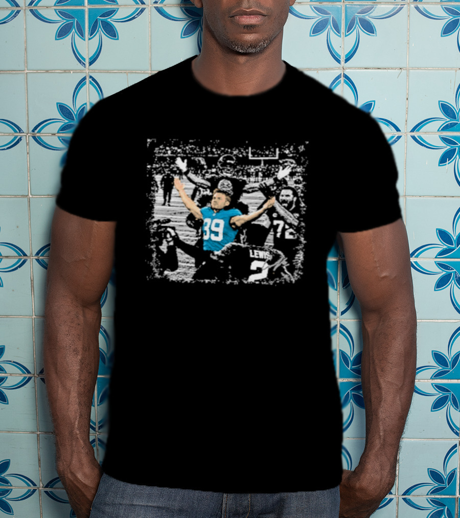Cam Little #39 Jacksonville Jaguars Kicker Celebration Game Day Football T-Shirt