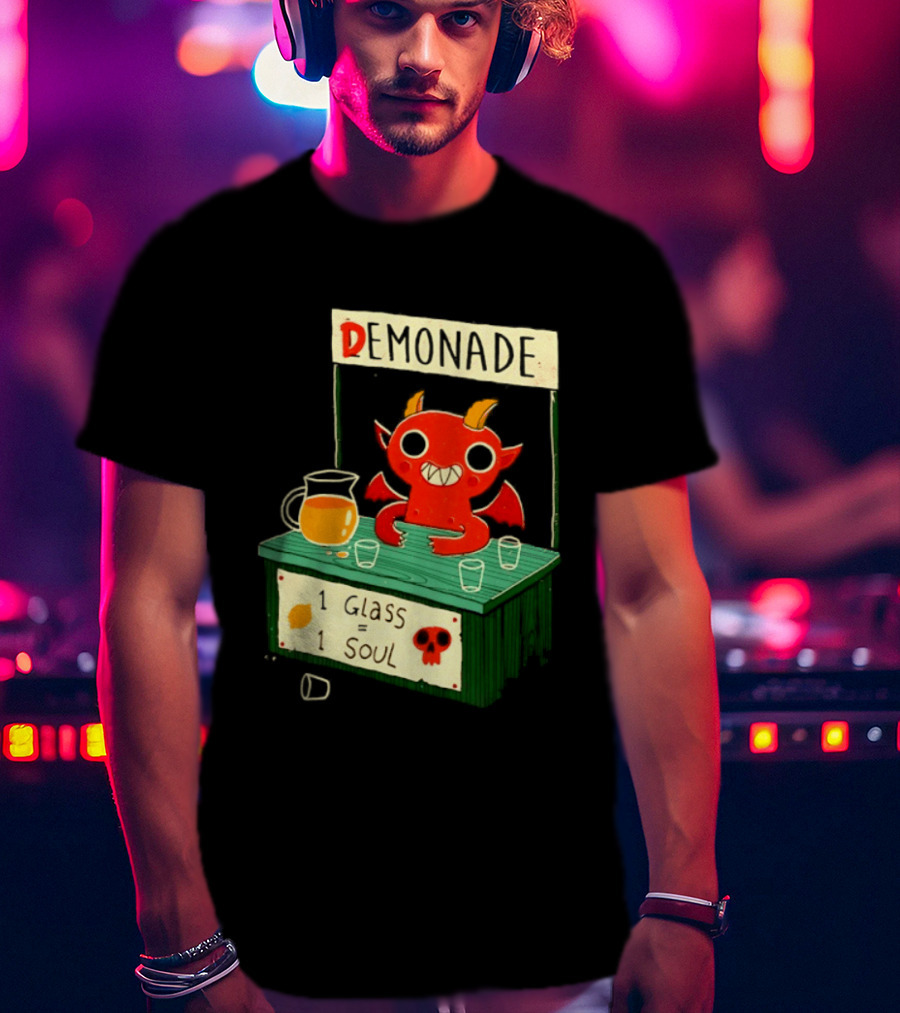 Demonade 1 Glass 1 Soul Devil Lemonade Stand T-Shirt