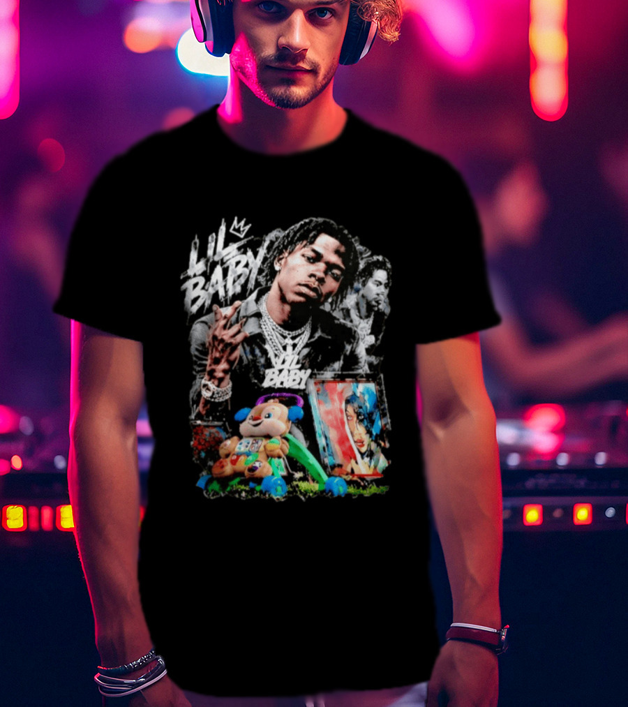 Lil Baby Toys And Painting Style With Diamond Chains T-Shirt
